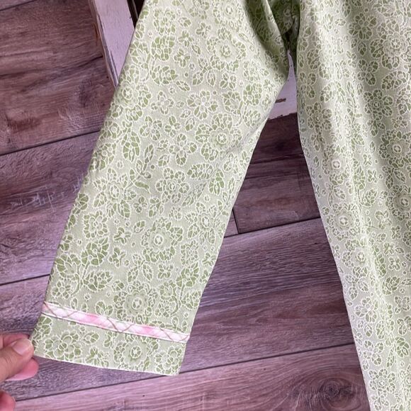 CHARTER CLUB XL Light Ivy Thistle Green Floral Robe Sleep Shirt Cottage Core NWT - Picture 3 of 7